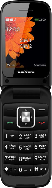 Мобильный телефон TEXET TM-422 Red - Фото 2