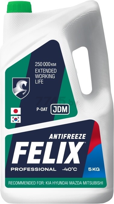 Антифриз G12++ зеленый FELIX JDM 5 кг (430206331)