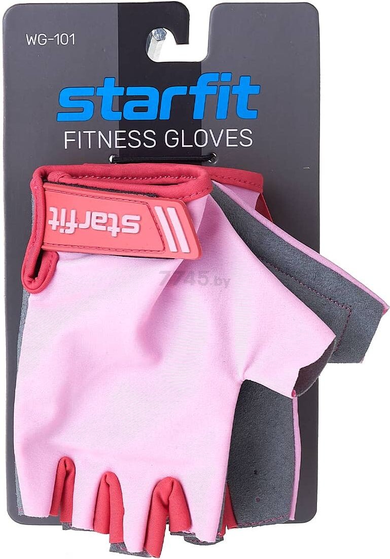 Перчатки для фитнеса STARFIT нежно-розовый (WG-101-PI-S) - Фото 3