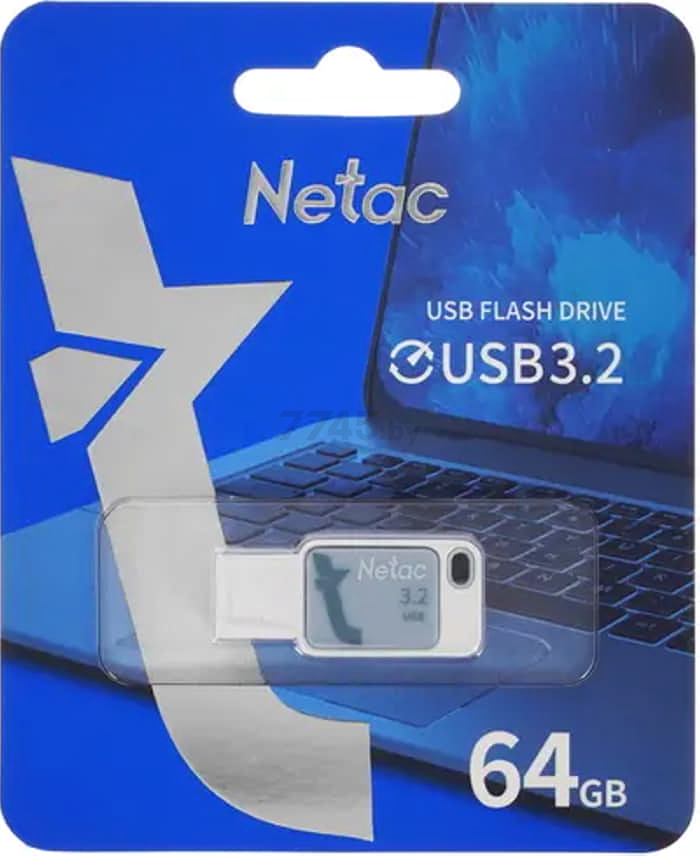 USB-флешка 64 Гб NETAC UA31 USB 3.2 Sky Blue (NT03UA31N-064G-32BL) - Фото 5
