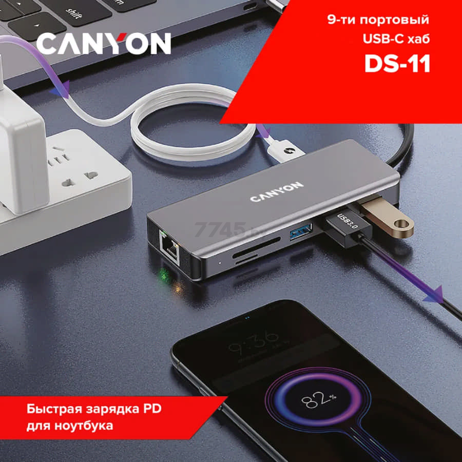 USB-хаб CANYON CNS-TDS11 - Фото 6