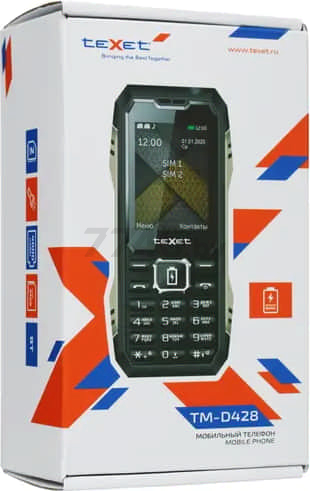 Мобильный телефон TEXET TM-D428 Black - Фото 10