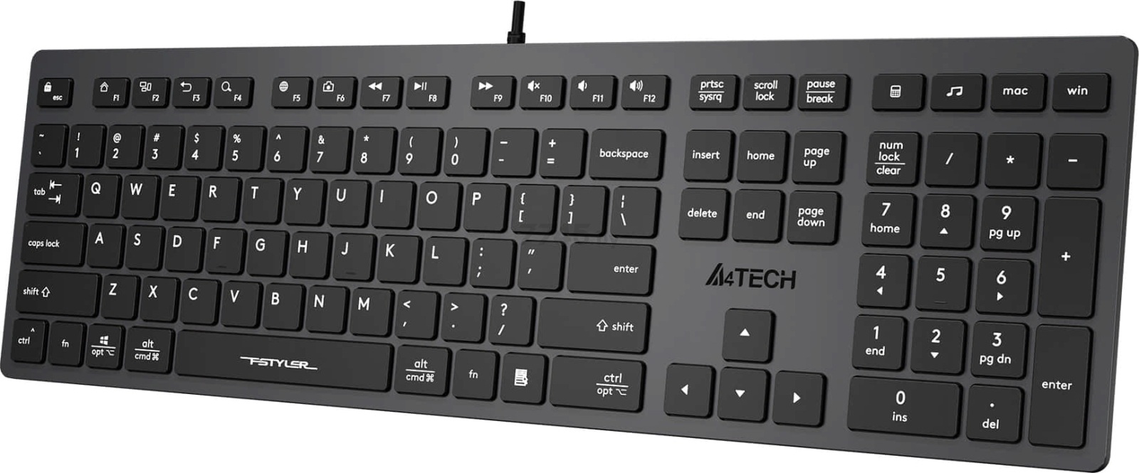 Клавиатура A4TECH Fstyler FX50 Grey - Фото 3