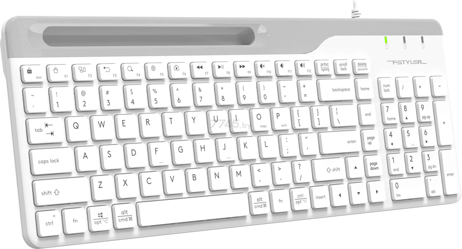 Клавиатура A4TECH Fstyler FK25 White/Grey - Фото 2
