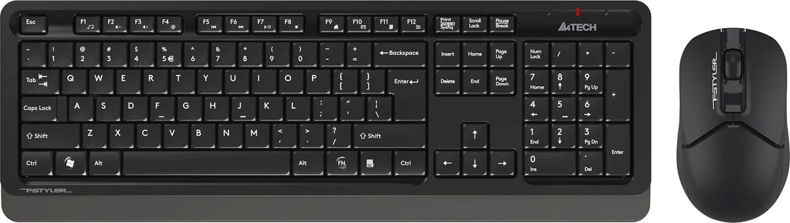 Комплект беспроводной клавиатура и мышь A4TECH Fstyler FG1012 Black