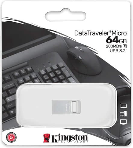 USB-флешка 64GB KINGSTON DataTraveler Micro (DTMC3G2/64GB) - Фото 7