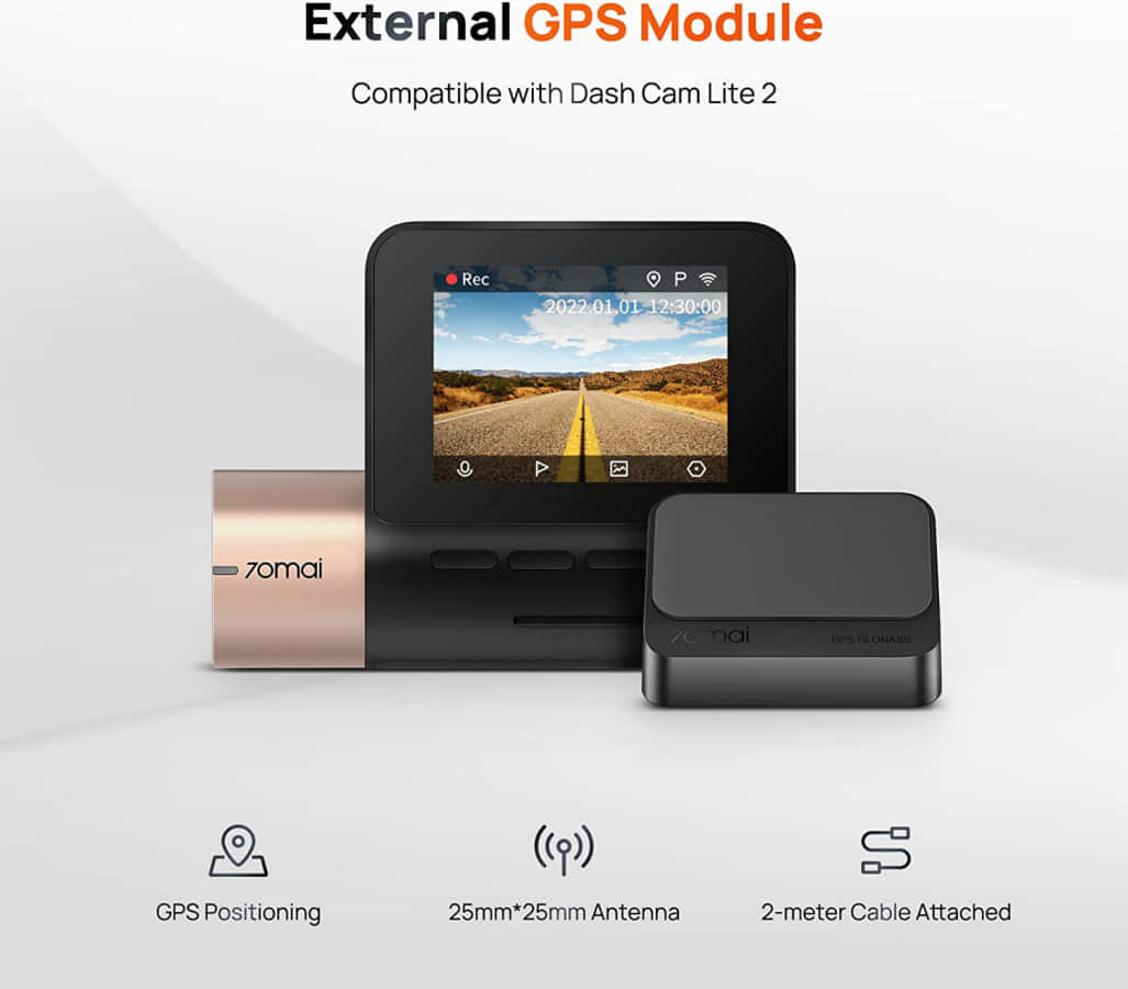 GPS-модуль 70MAI GPS03 для видеорегистраторов Dash Cam Lite 2 (Midrive D10) - Фото 3