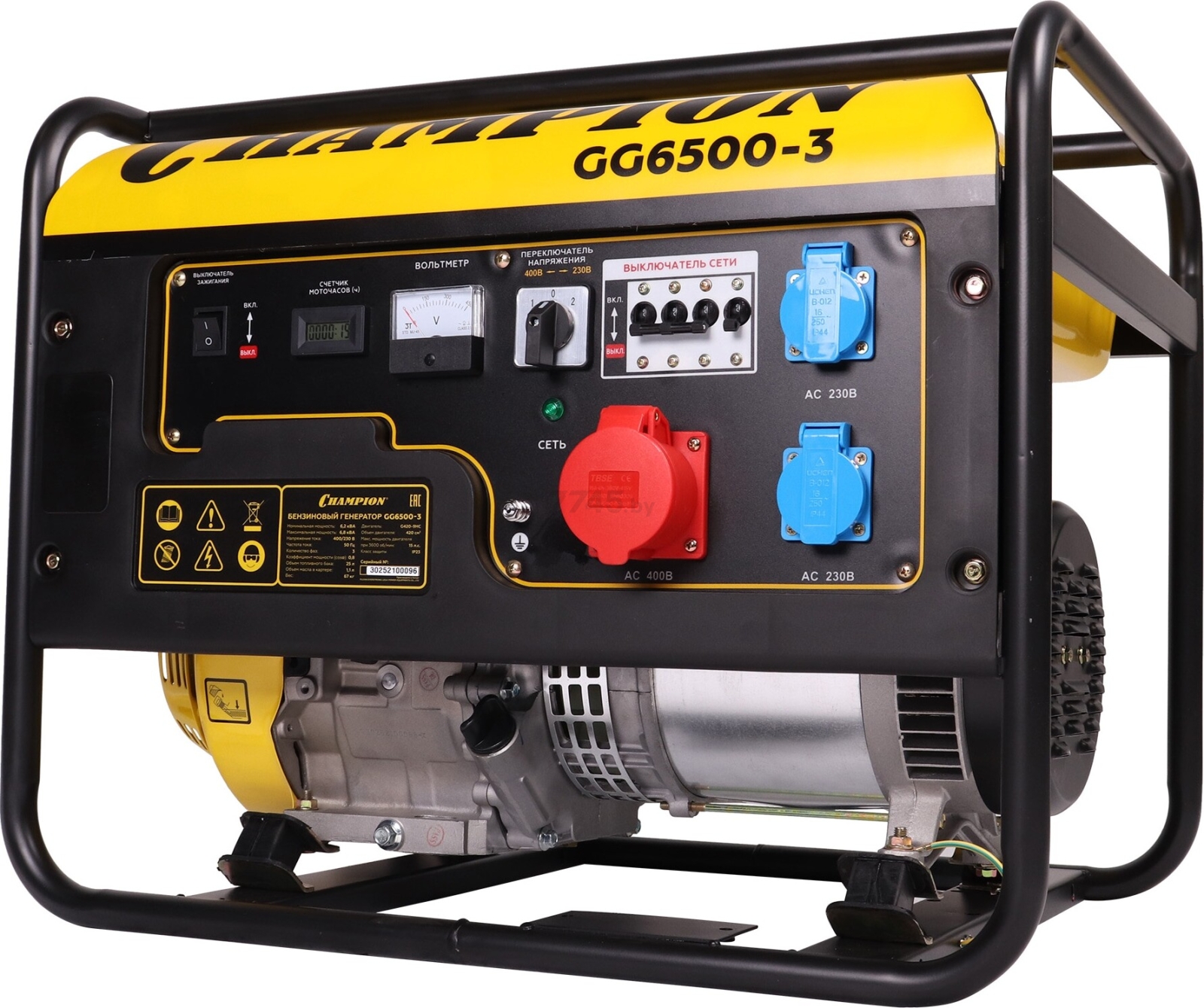 Генератор бензиновый CHAMPION GG6500-3 - Фото 2