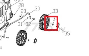Кольцо стопорное 8 мм колеса для газонокосилки WORTEX CLM3336 (5.53.1799)
