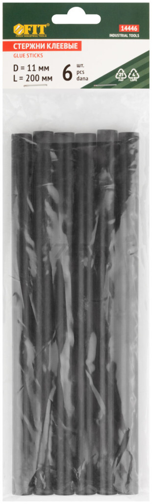 Стержень клеевой 11х200 мм FIT 6 штук черный (14446) - Фото 4