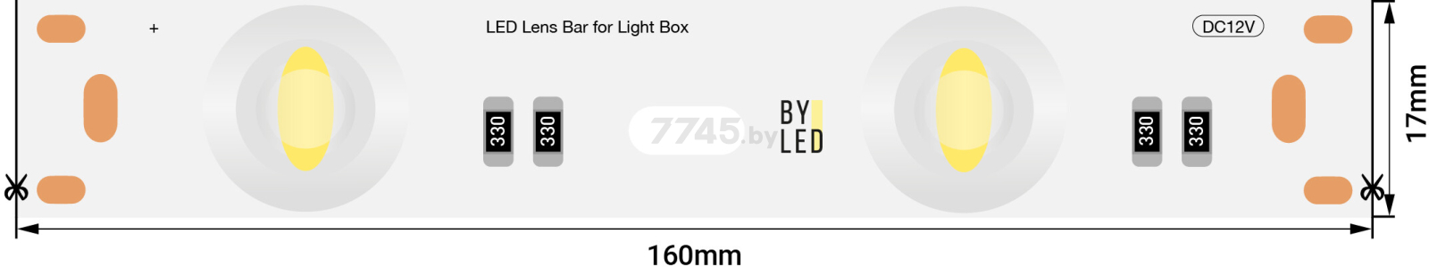 Лента светодиодная BYLED Pro SMD3030 14,4 Вт/м 12В 7500К (019110)