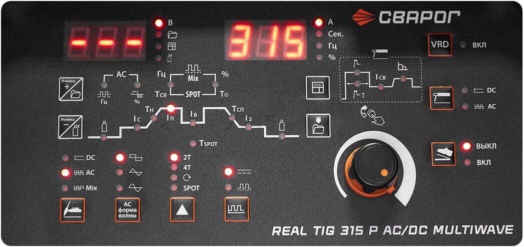Инвертор сварочный СВАРОГ Real Tig 315 P AC/DC Multiwave E30301 (99630) - Фото 6