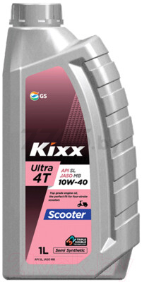 Масло четырехтактное 10W40 полусинтетическое KIXX Ultra 4T Scooter 1 л (L5118AL1E1)