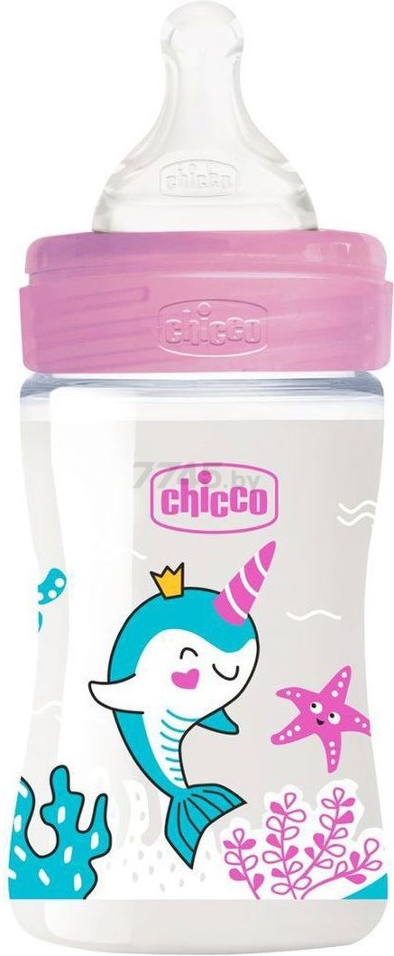 Бутылочка для кормления CHICCO Well-Being Girl от 0 мес 150 мл (00028611100000)