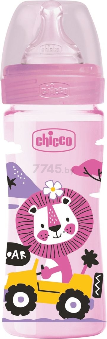 Бутылочка для кормления CHICCO Well-Being Girl от 2 мес 250 мл (00028623100000)