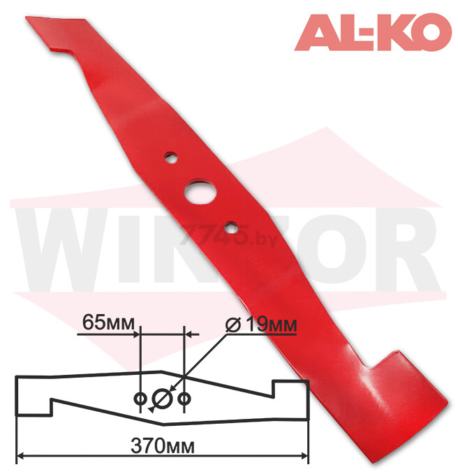 Нож для газонокосилки 37 см WINZOR к ALKO ZCD M002 (LMB-002A)