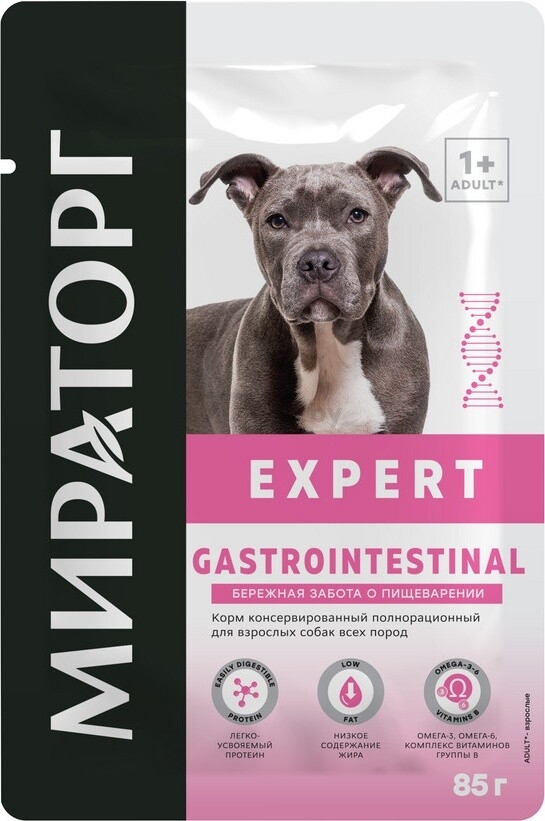 Влажный корм для собак МИРАТОРГ Winner Expert Gastrointestinal пауч 85 г (1010020601)