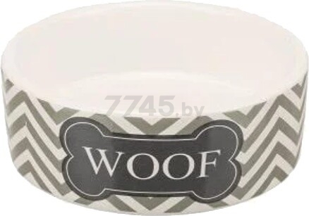 Миска для животных JOLLYPAW Woof кремовый/серый 0,8 л (7722402)