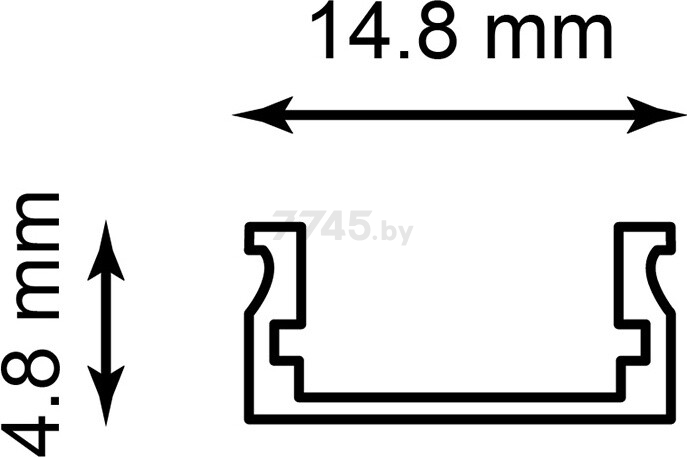 Профиль накладной для светодиодной ленты круглый FERON CAB282 2 м серебро (10301) - Фото 2