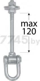 Крепление для качелей 120 мм DOMAX MHC 120 М12 (8853) - Фото 2