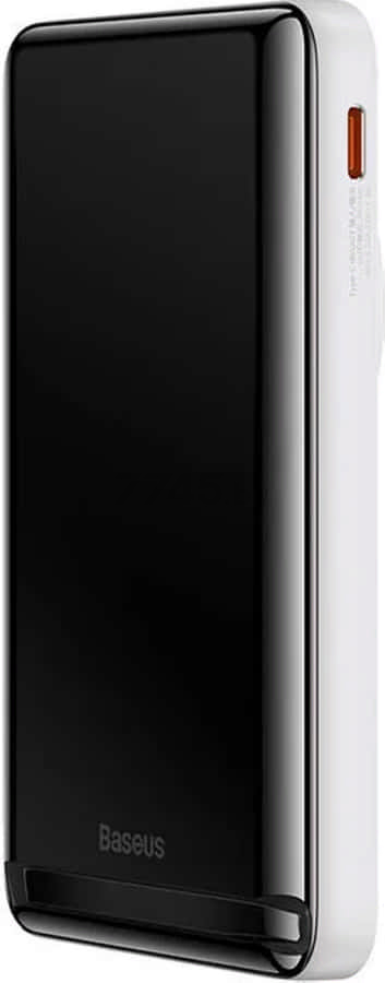 Power Bank BASEUS Magnetic Bracket Wireless Fast Charge 10000mAh Overseas Edition White (PPCX000202) - Фото 6