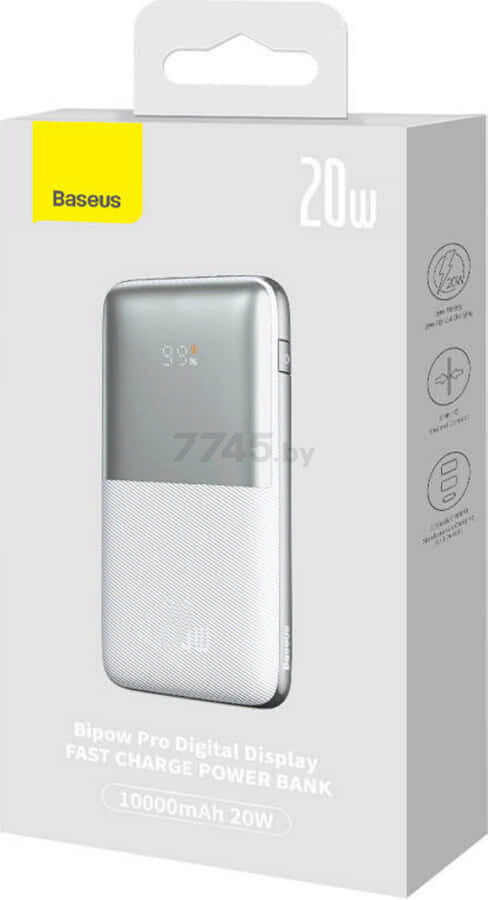 Power Bank BASEUS Bipow Pro Digital Display Fast Charge 10000mAh White (PPBD040102) - Фото 9