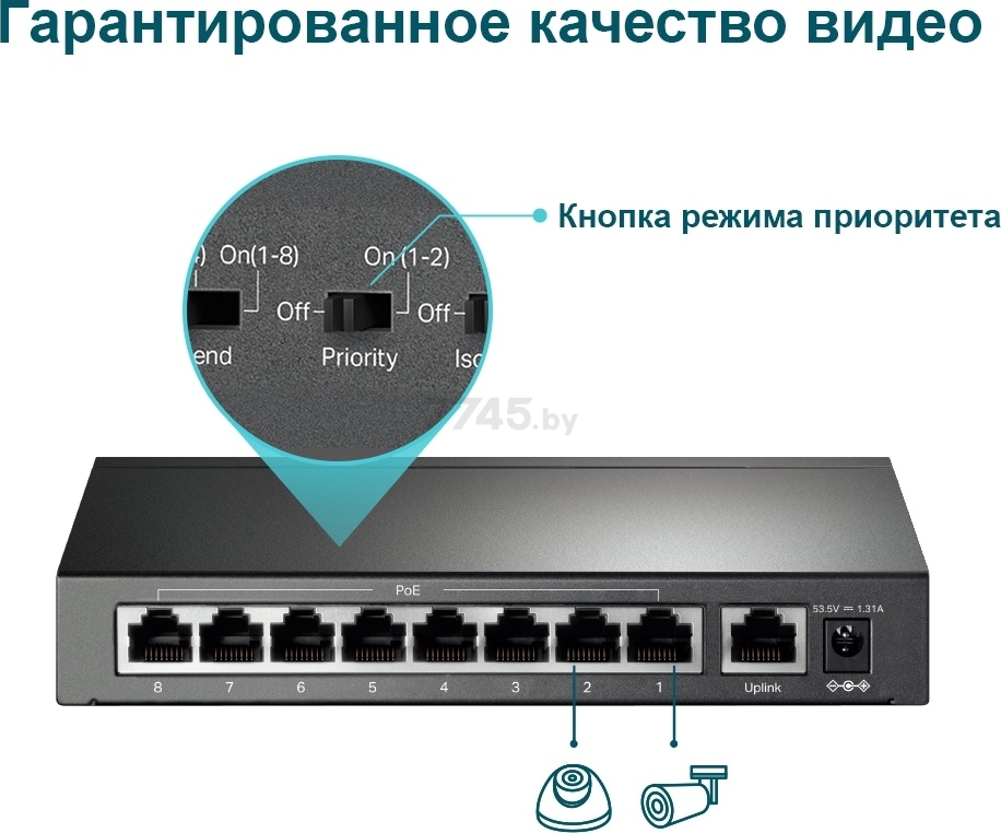 Коммутатор TP-LINK TL-SF1009P - Фото 8