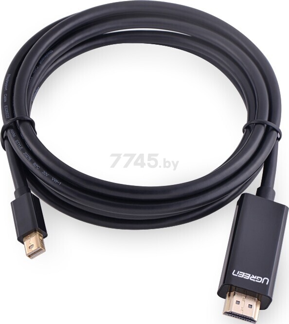 Кабель UGREEN MD101 HDMI - Mini DisplayPort 1,5 м Black (20848) - Фото 3