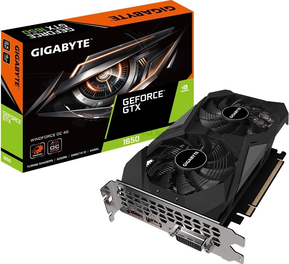 Видеокарта GIGABYTE GeForce GTX 1650 D6 WindForce OC 4GB Rev 1.0 (GV-N1656WF2OC-4GD) - Фото 7