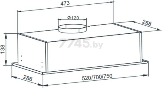 Вытяжка встраиваемая ZORG TECHNOLOGY Classico 850 52 M черный - Фото 7