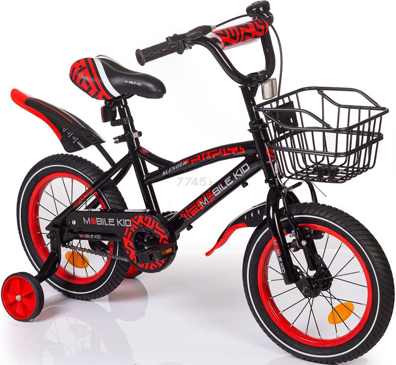 Велосипед детский MOBILE KID Slender 14 Black Red (SLENDER 14 BLACK RED) - Фото 2