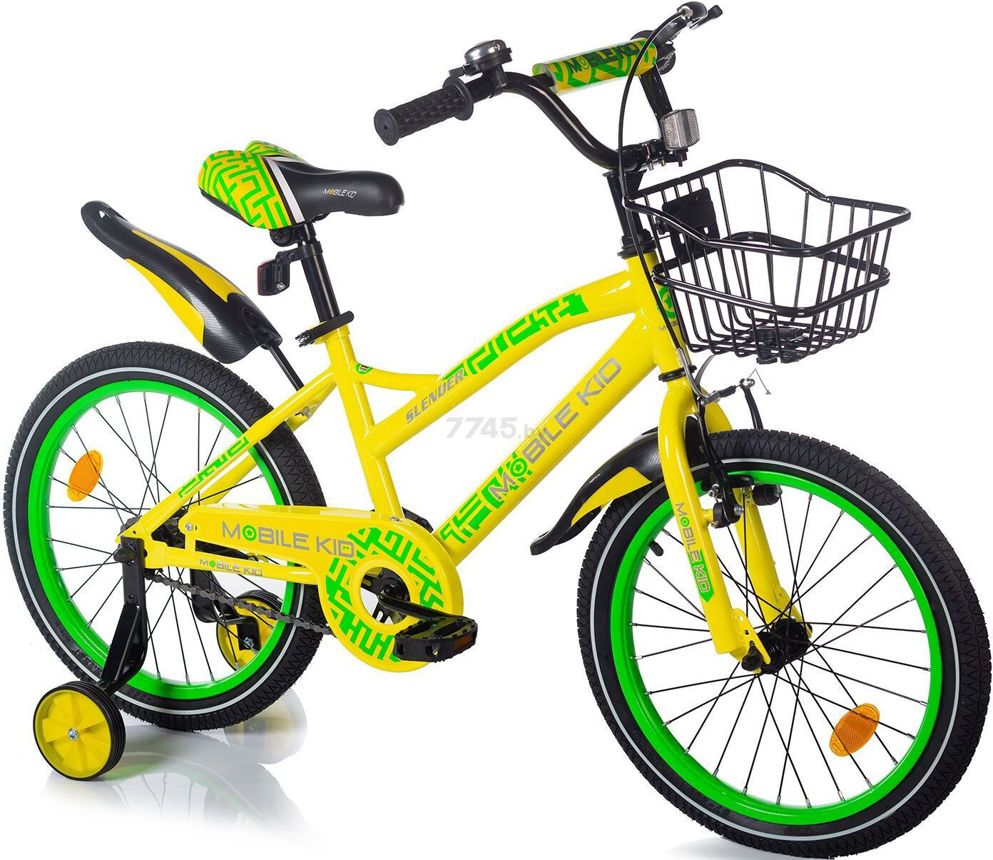 Велосипед детский MOBILE KID Slender 18 Yellow Green (SLENDER18YELLOWGREEN) - Фото 2