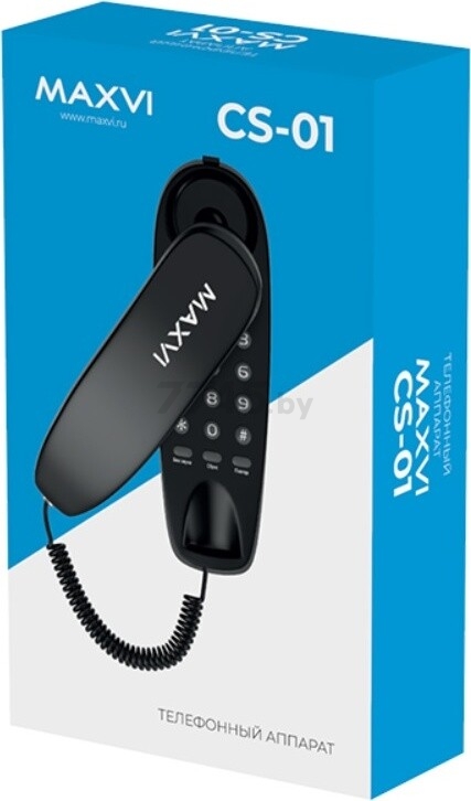 Телефон домашний проводной MAXVI CS-01 White - Фото 10