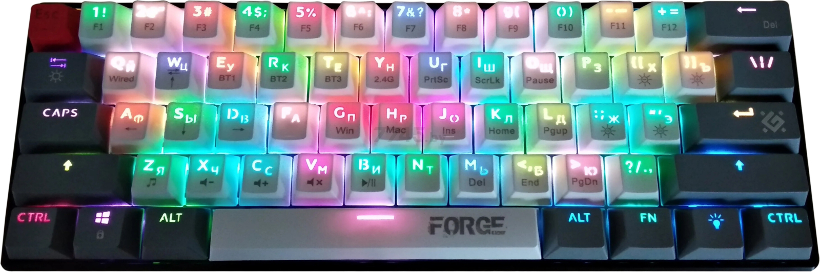 Клавиатура игровая беспроводная механическая DEFENDER Forge GK-345 красные свитчи  (45346) - Фото 8