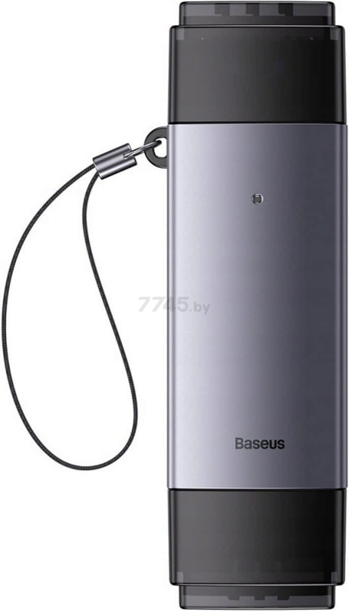 Картридер BASEUS Lite Series USB-A & USB-C to SD/TF Grey (WKQX060113) - Фото 2