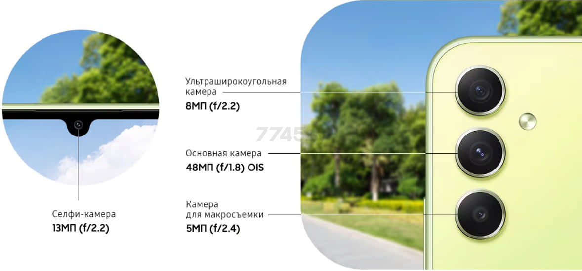 Смартфон SAMSUNG Galaxy A34 5G 8GB/256GB Violet (SM-A346ELVECAU) - Фото 17