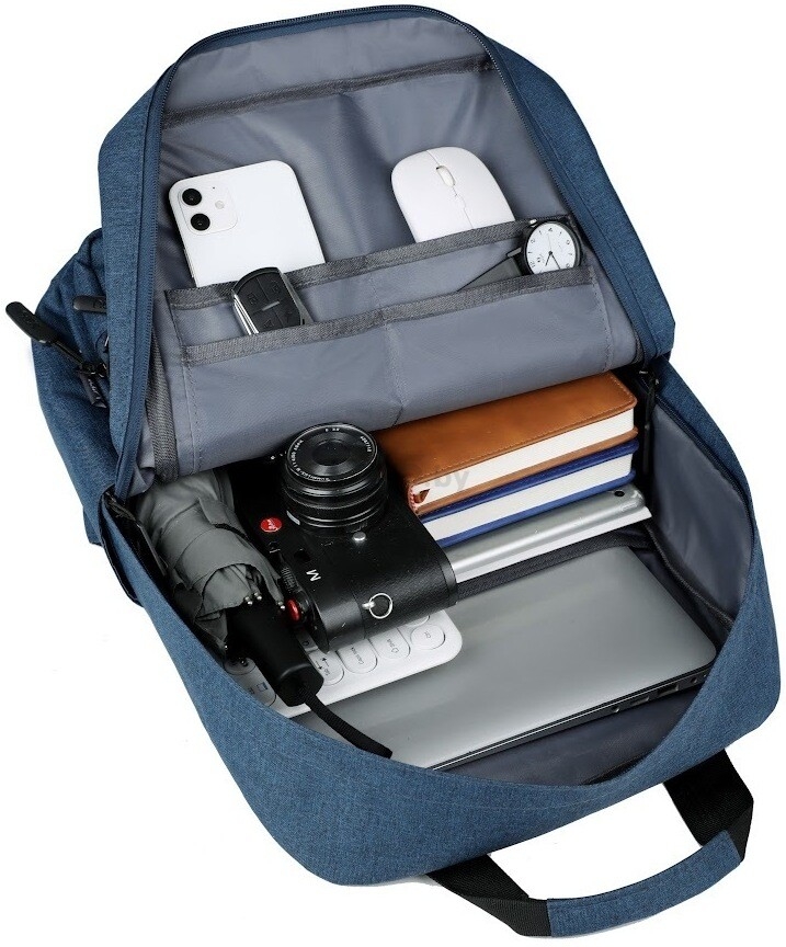 Рюкзак для ноутбука MIRU MBP-1058 Efektion 15.6" темно-синий - Фото 6