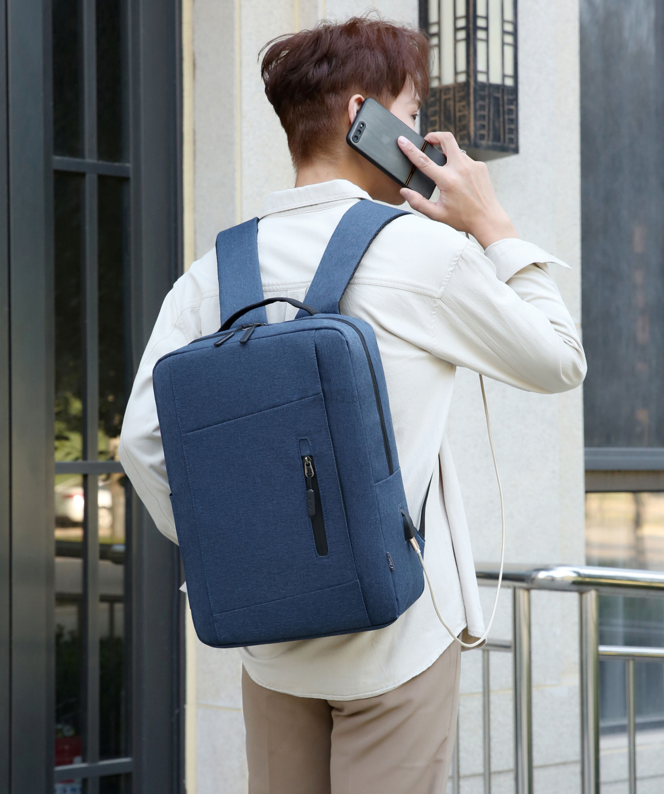 Рюкзак для ноутбука MIRU MBP-1051 Skinny 15.6" синий - Фото 9