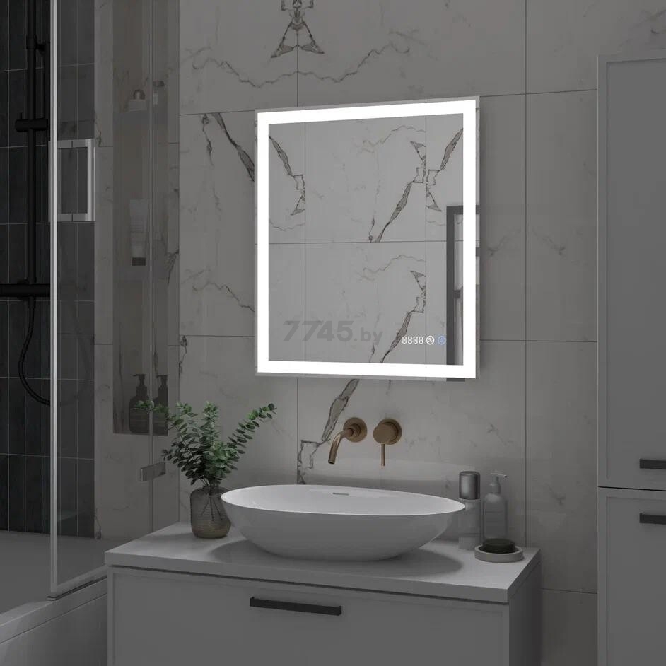 Зеркало для ванной с подсветкой КОНТИНЕНТ Clamm LED 600х700 (ЗЛП3025) - Фото 9