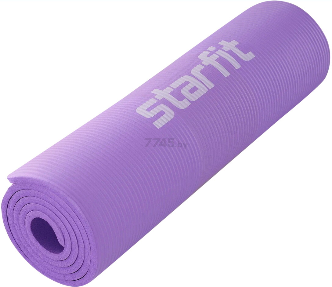 Коврик для йоги STARFIT FM-301 NBR фиолетовый пастель 183x61x1 (4680459118318) - Фото 2