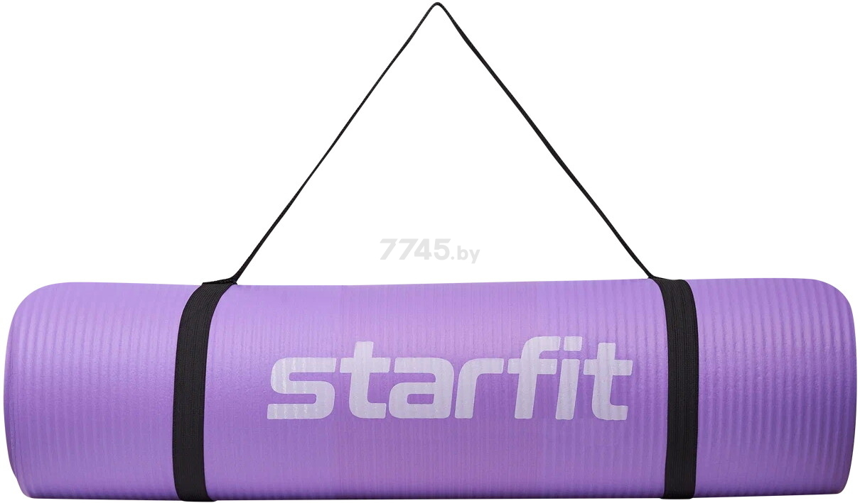 Коврик для йоги STARFIT FM-301 NBR фиолетовый пастель 183x61x1 (4680459118318) - Фото 6