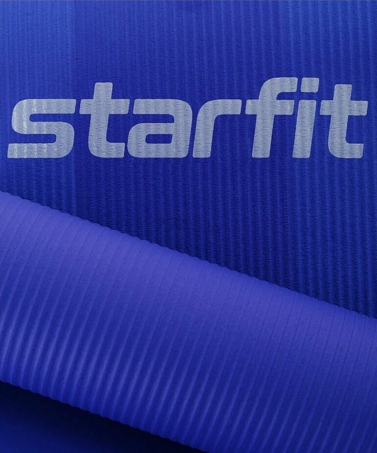 Коврик для йоги STARFIT FM-301 NBR темно-синий 183x61x1,2 (4680459118349) - Фото 3