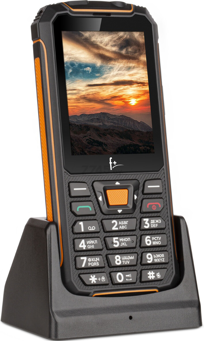Мобильный телефон F+ R280C черный/оранжевый (R280C BLACK-ORANGE) - Фото 3
