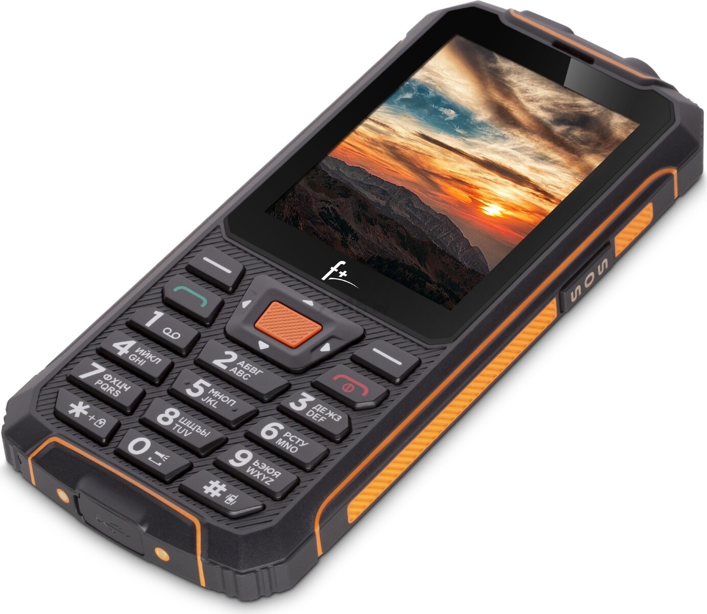Мобильный телефон F+ R280C черный/оранжевый (R280C BLACK-ORANGE) - Фото 11