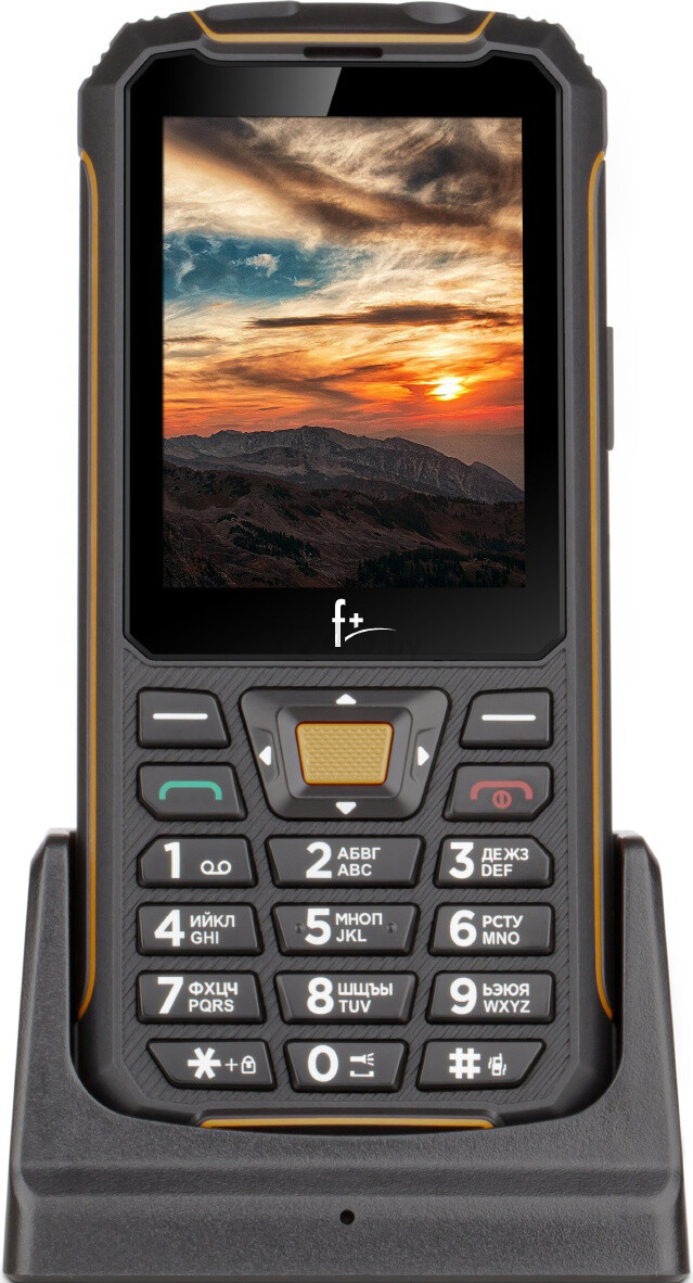 Мобильный телефон F+ R280C черный/оранжевый (R280C BLACK-ORANGE) - Фото 2