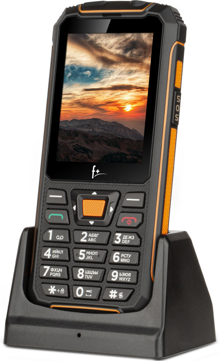 Мобильный телефон F+ R280C черный/оранжевый (R280C BLACK-ORANGE)