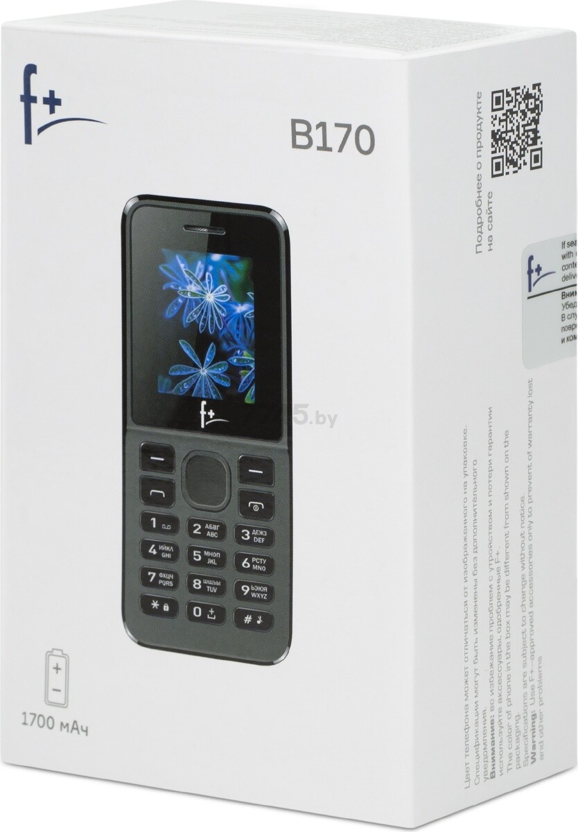 Мобильный телефон F+ B170 черный (B170 BLACK) - Фото 8