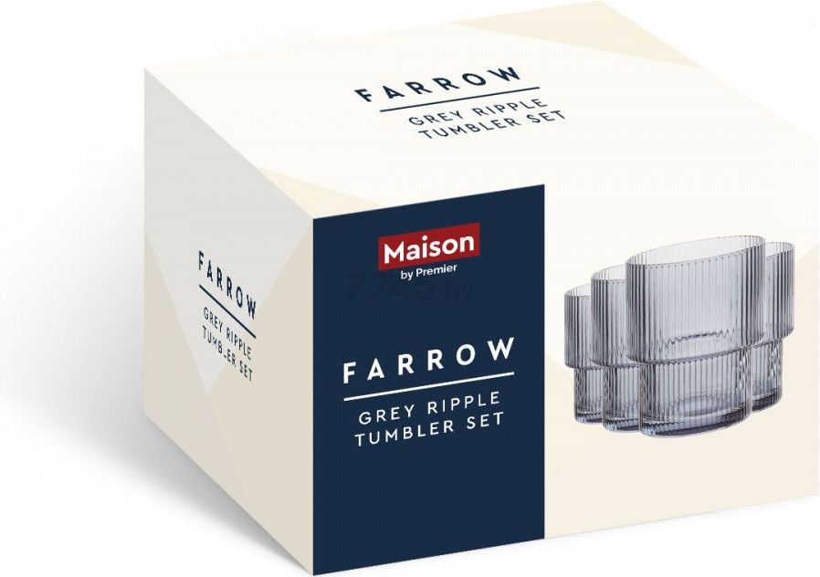 Набор стаканов WALMER Farrow Grey 230 мл 4 штуки (1405487) - Фото 3