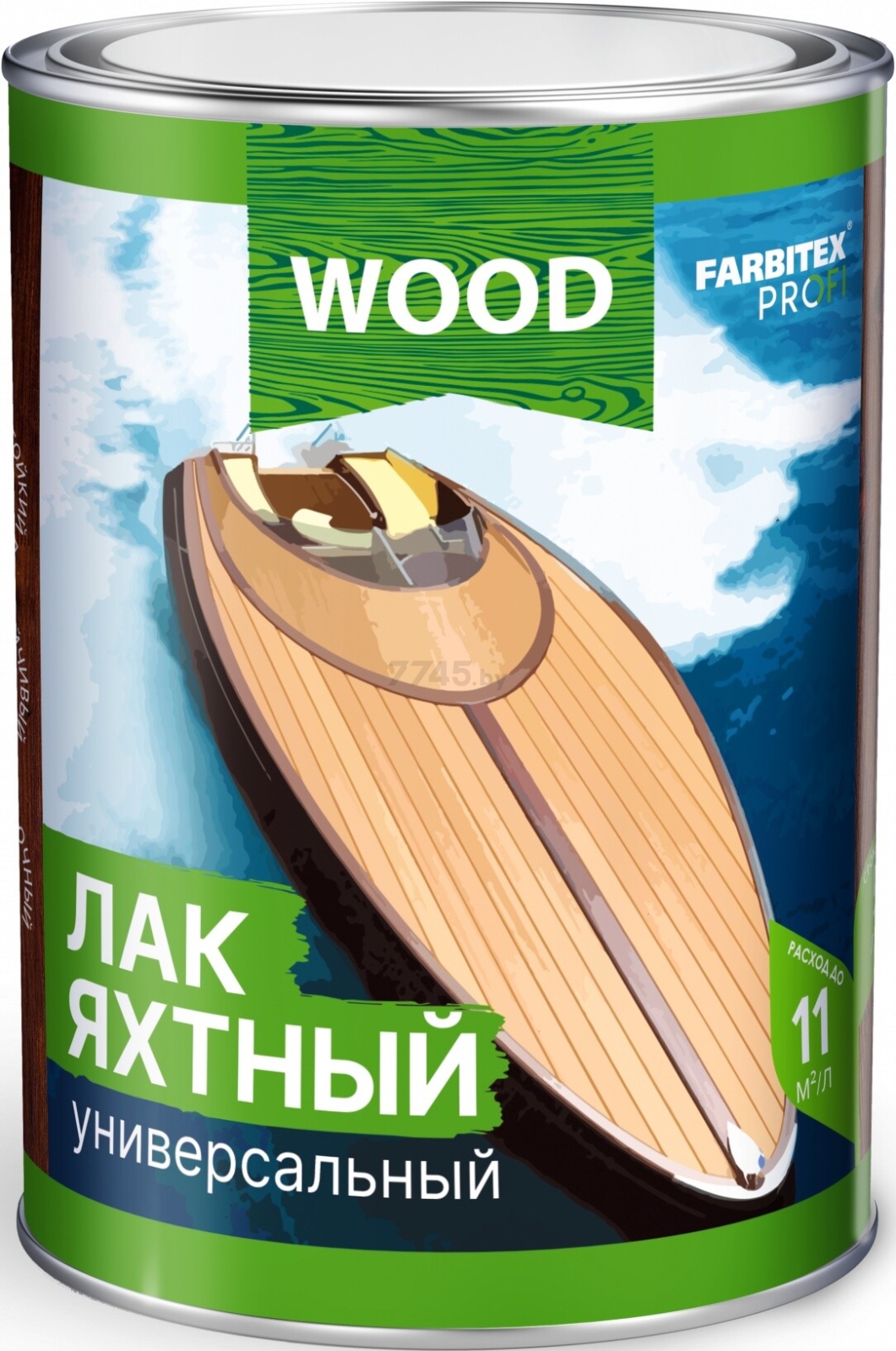 Лак уралкидный яхтный универсальный FARBITEX Profi Wood высокоглянцевый 4 л (В9836000)