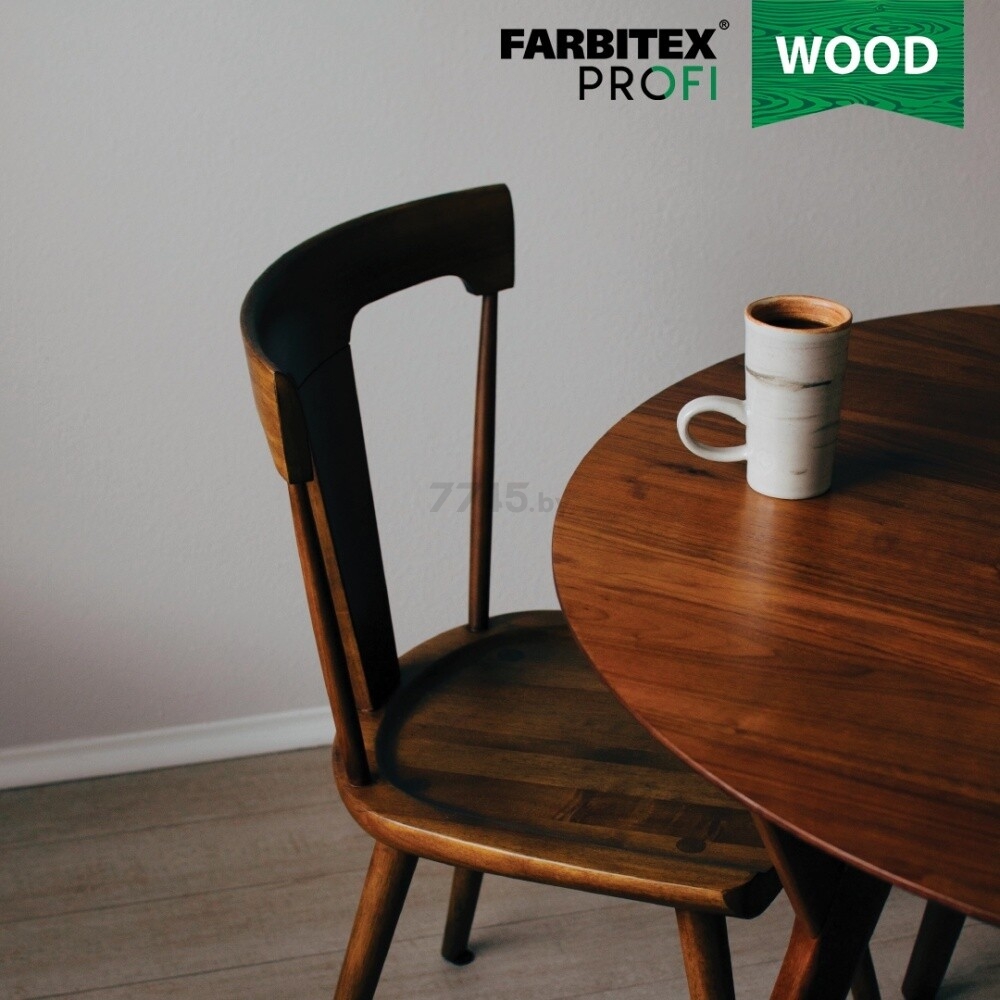 Лак для пола и паркета высокопрочный FARBITEX Profi Wood графит 0,8 л (4300009376) - Фото 4
